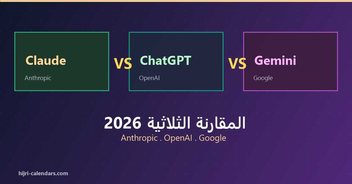 Claude vs ChatGPT vs Gemini 2026 بالعربية