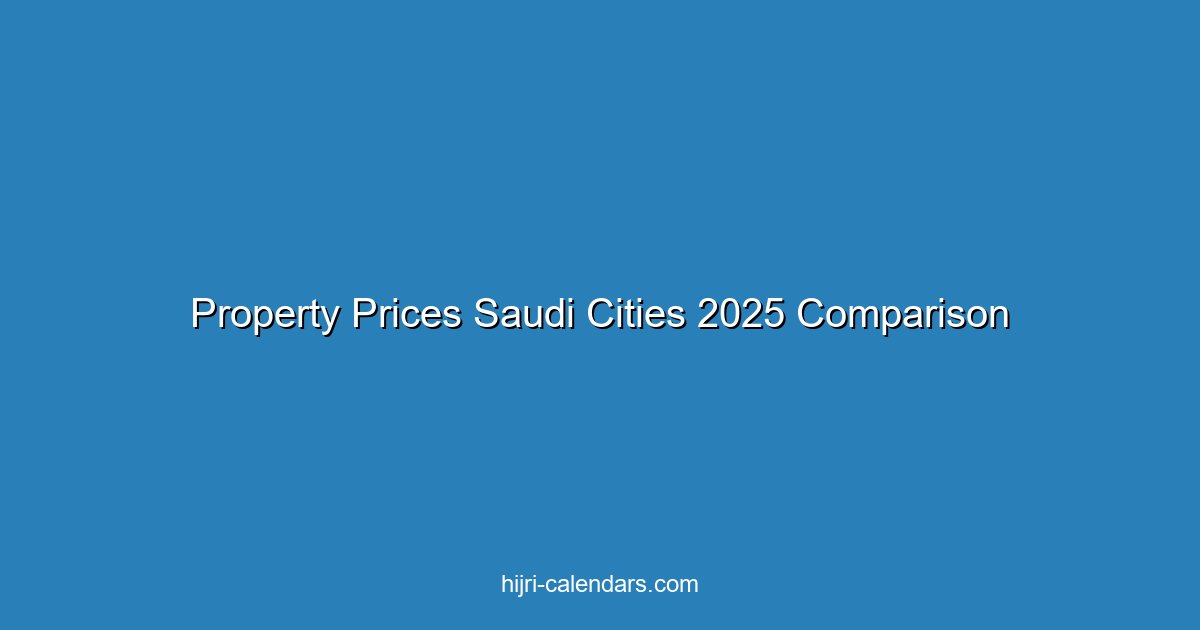 Property Prices in Saudi Cities 2025: Complete Comparison Guide
